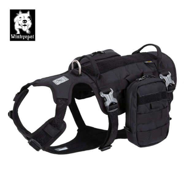 HomeDiscount-Whinhyepet Military Harness - Black  L