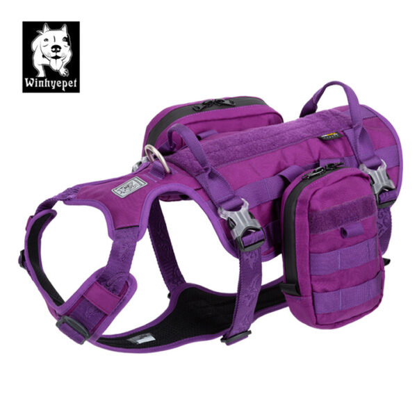 HomeDiscount-Whinhyepet Military Harness - Purple  XL