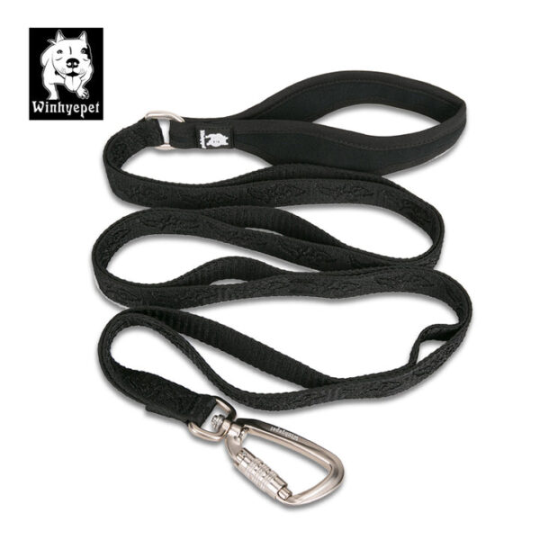 HomeDiscount-Whinyepet Dog Leash 2cm width and 1.4 m length - Black M