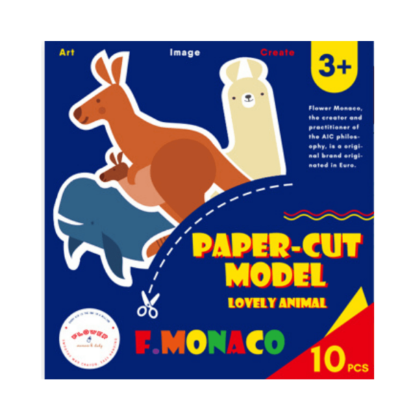 HomeDiscount-Flower Monaco Paper Cut Model Lovely Animal