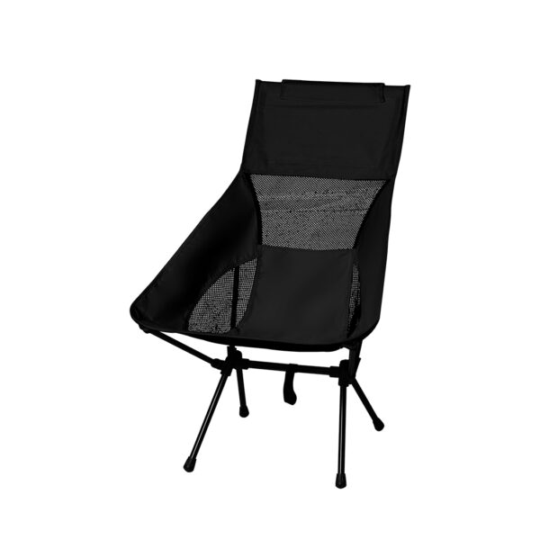 HomeDiscount-Camping Chair Folding Outdoor Large Black