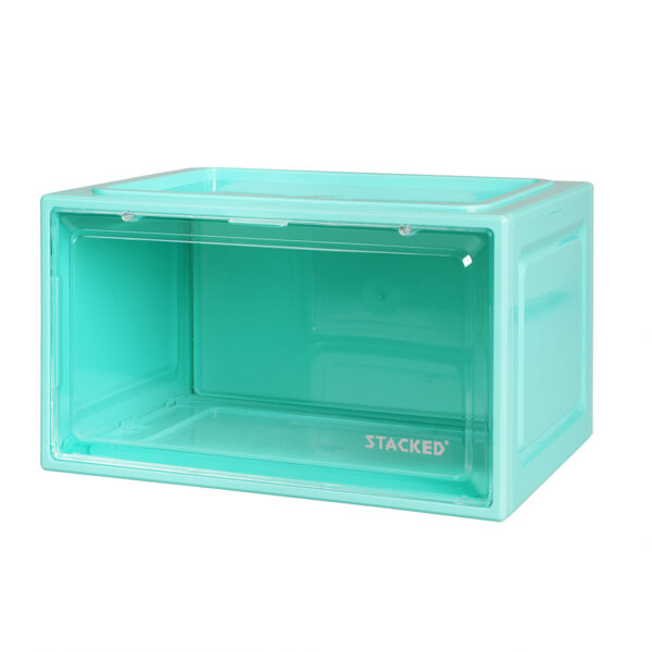 HomeDiscount-Sneaker Display Case Stackable Cyan