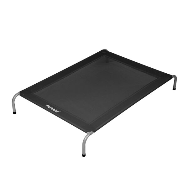 HomeDiscount-Elevated Trampoline Pet Bed Dog L Black Large