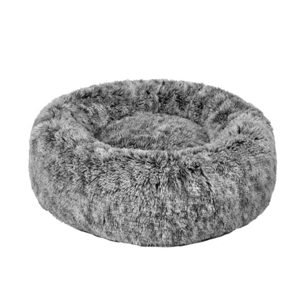 HomeDiscount-Pet Bed Cat Dog Donut Nest Calming XL Charcoal X-Large