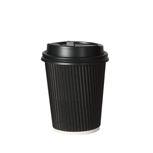 HomeDiscount-500 Pcs 8oz Disposable Takeaway Coffee Black