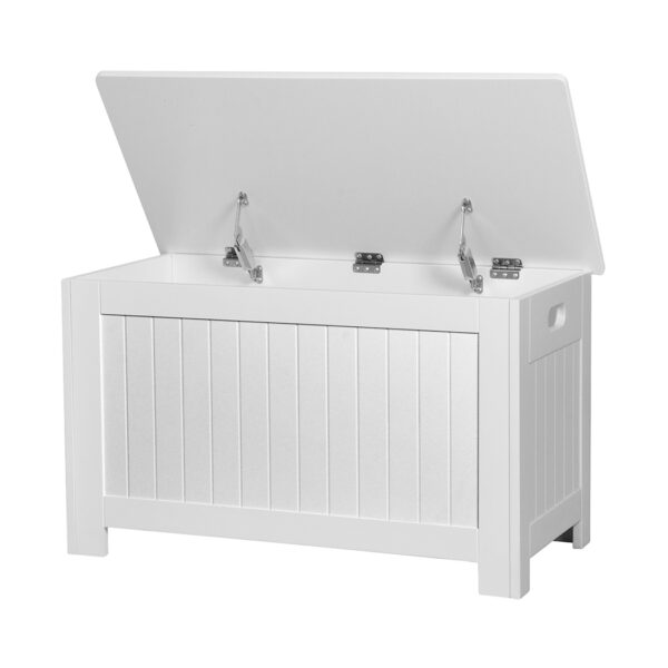 HomeDiscount-Kids Toy Box Storage Chest Cabinet White