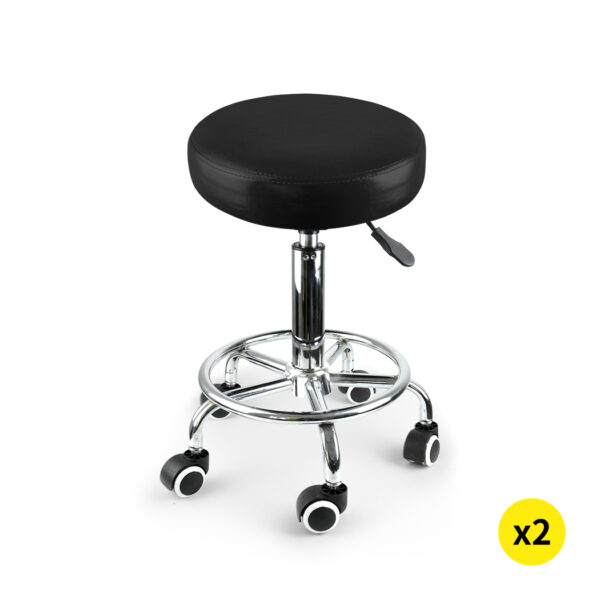 HomeDiscount-2x  Swivel Salon Barstool Hairdressing Black