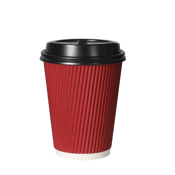 HomeDiscount-200 Pcs 16oz Disposable Takeaway Coffee Red