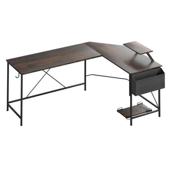 HomeDiscount-Computer Desk Corner Desk Brown