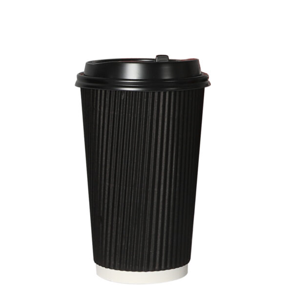 HomeDiscount-1000 Pcs 16oz Disposable Takeaway Coffee Black