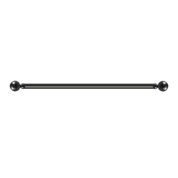 HomeDiscount-Steel Curtain Rod Quiet Rail Black