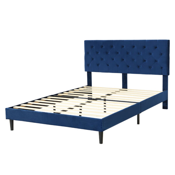 HomeDiscount-Bed Frame Double Size Mattress Blue