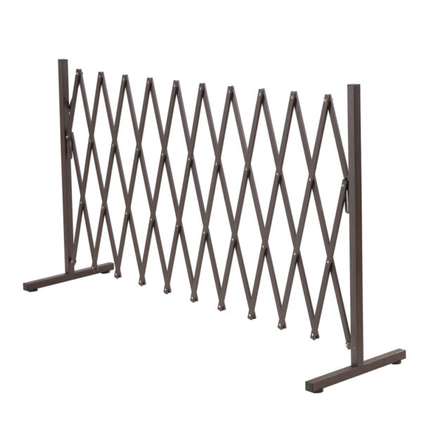 HomeDiscount-Garden Security Fence Gate Gate Metal Brown