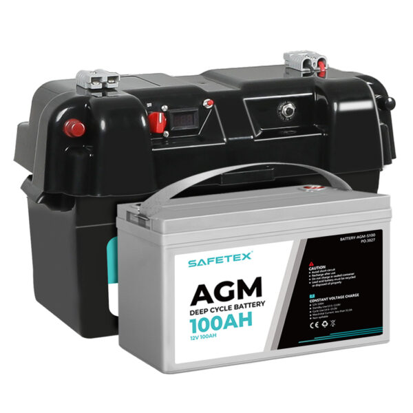 HomeDiscount-12V 100Ah AGM Battery Outdoor Rv Marine