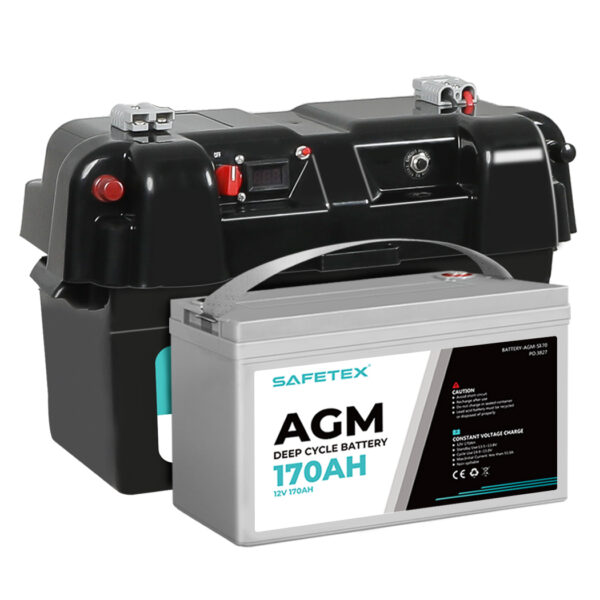 HomeDiscount-12V 170Ah AGM Battery Outdoor Rv Marine