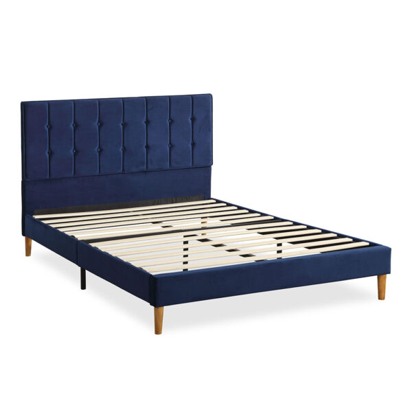 HomeDiscount-Bed Frame Queen Size Mattress Blue