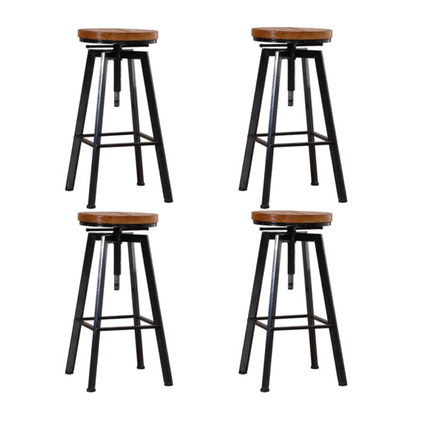 HomeDiscount-4x Bar Stools Industrial Kitchen