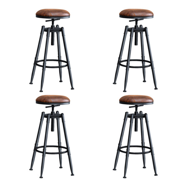 HomeDiscount-4x Bar Stools Industrial Kitchen