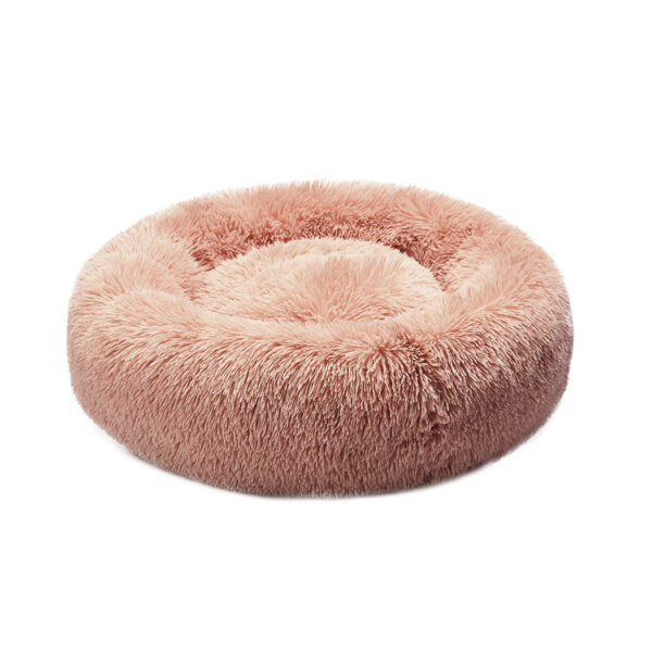 HomeDiscount-Pet Bed Cat Dog Donut Nest Calming M Pink Medium