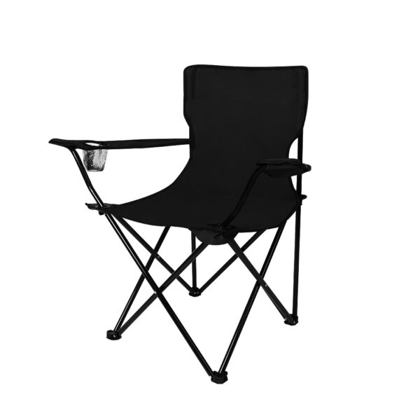 HomeDiscount-Camping Chairs Folding Arm Foldable Black