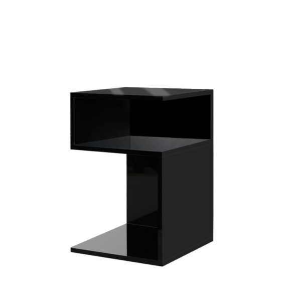 HomeDiscount-1xBedside Tables Drawers Side Black