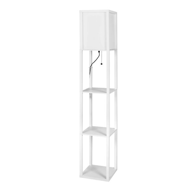 HomeDiscount-Floor Lamp Storage Shelf LED White