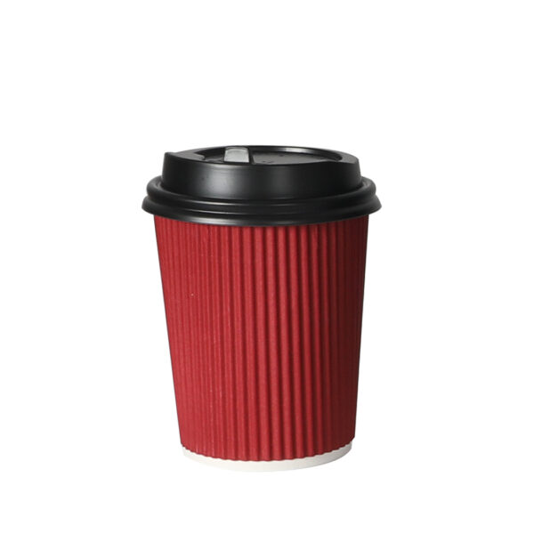 HomeDiscount-100 Pcs 8oz Disposable Takeaway Coffee Red