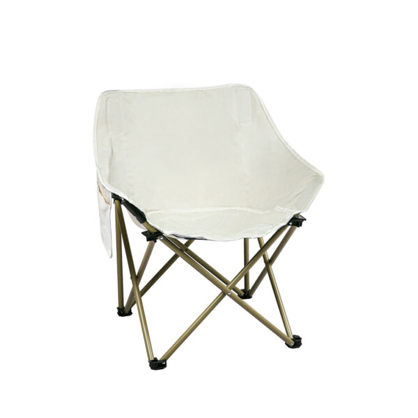 HomeDiscount-Folding Camping Moon Chair Lightweight Beige