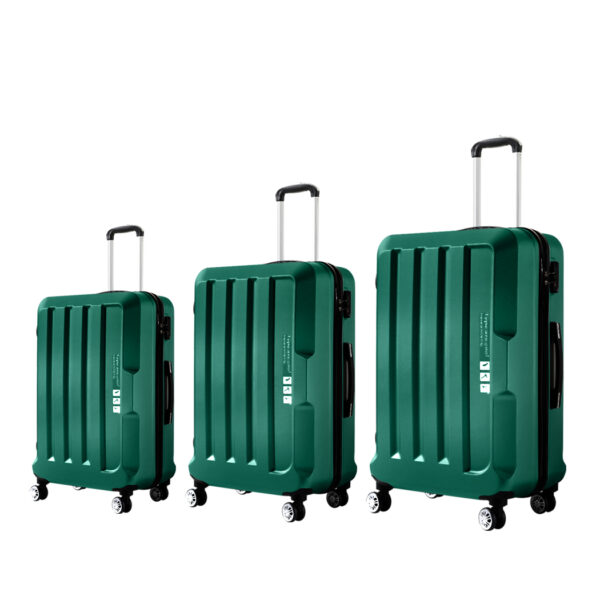 HomeDiscount-20"24"28" 3PC Luggage Sets Green