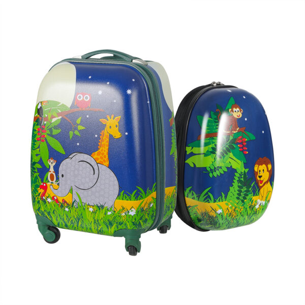 HomeDiscount-16''13'' 2PCS Kids Luggage Set Jungle