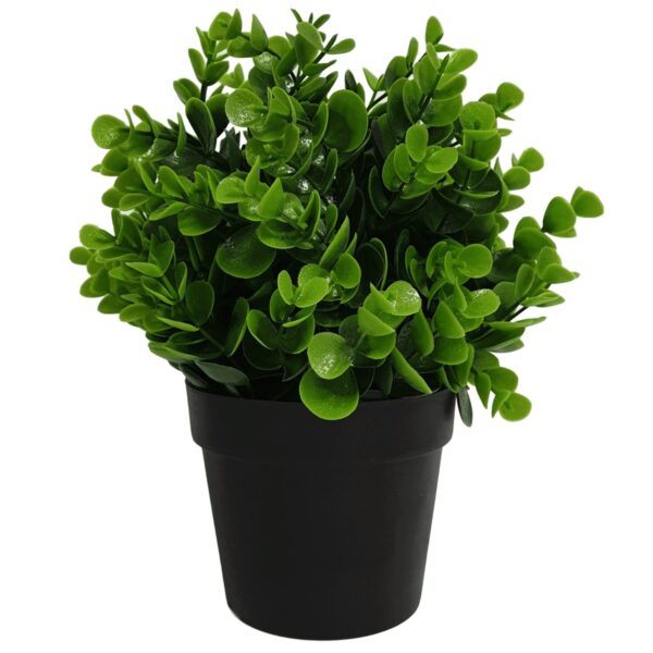 HomeDiscount-Small Potted Artificial Peperomia Plant UV Resistant 20cm